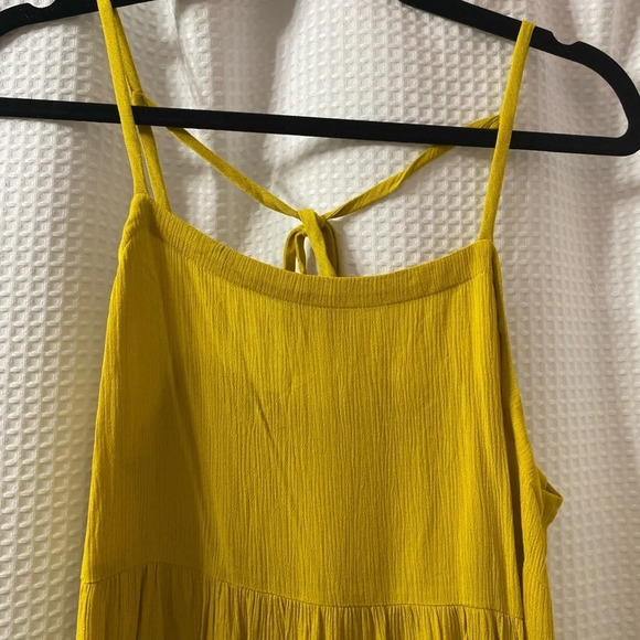 NWT LOFT Beach Tie Back Tiered Midi Dress - Picture 4 of 8